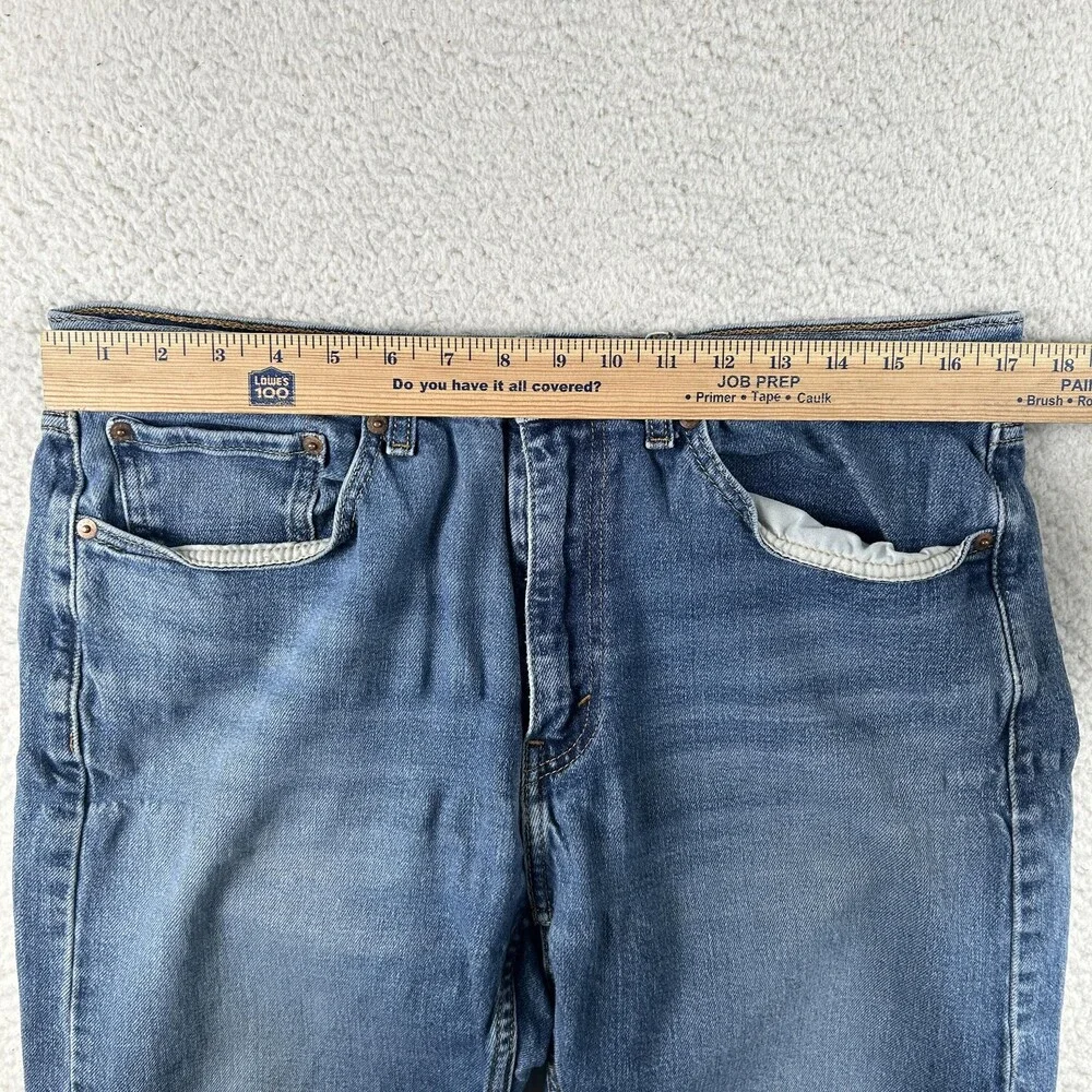 Levis 505 Jeans Mens 34x31 Med Wash Denim Regular Straight Stretch Zip Fly